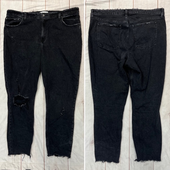 NWOT Abercrombie & Fitch The Skinny High Rise Curve Love Black 34/18 Long Jeans - Picture 2 of 8